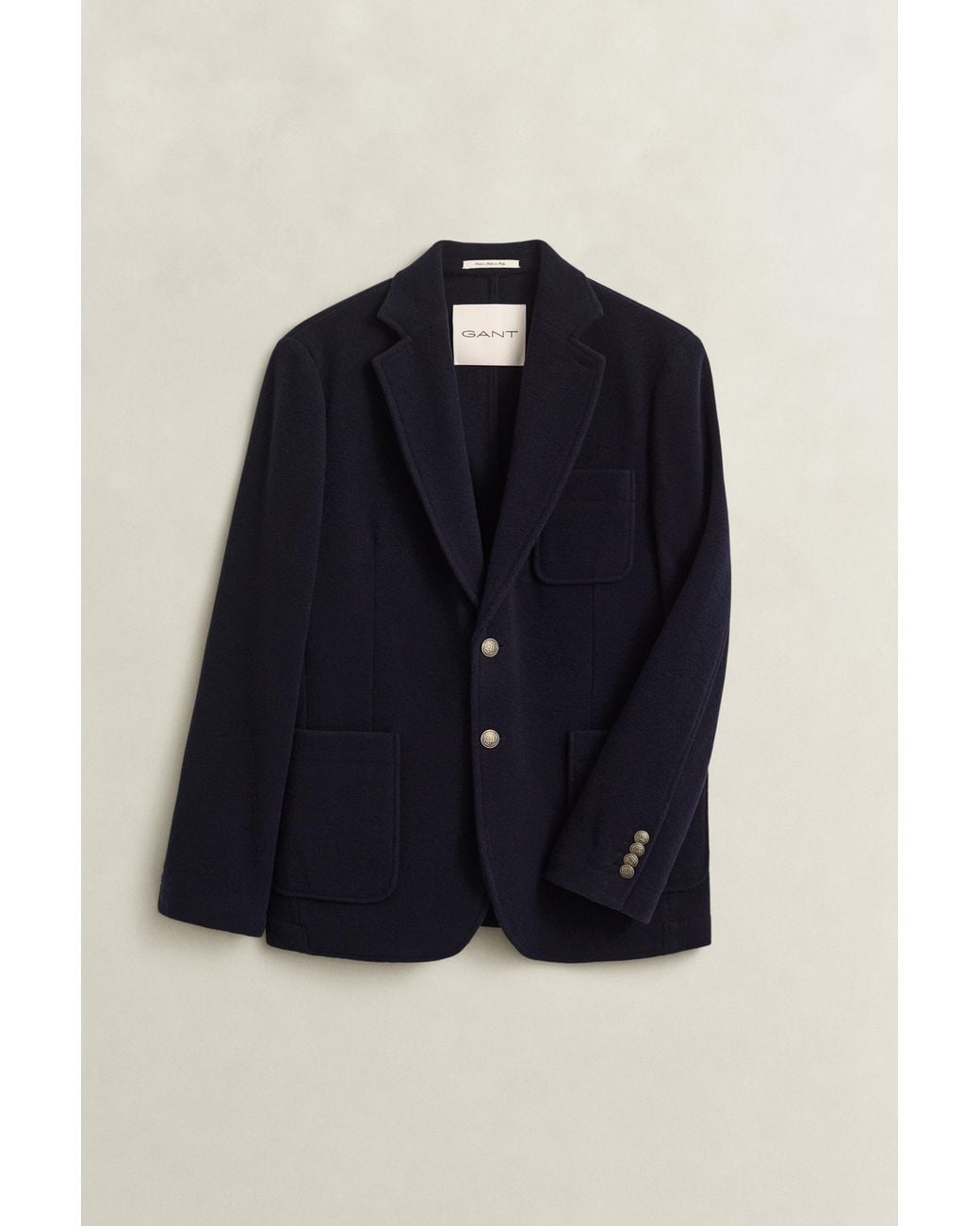 Gant Blue Felted Wool Club Blazer Evening for men