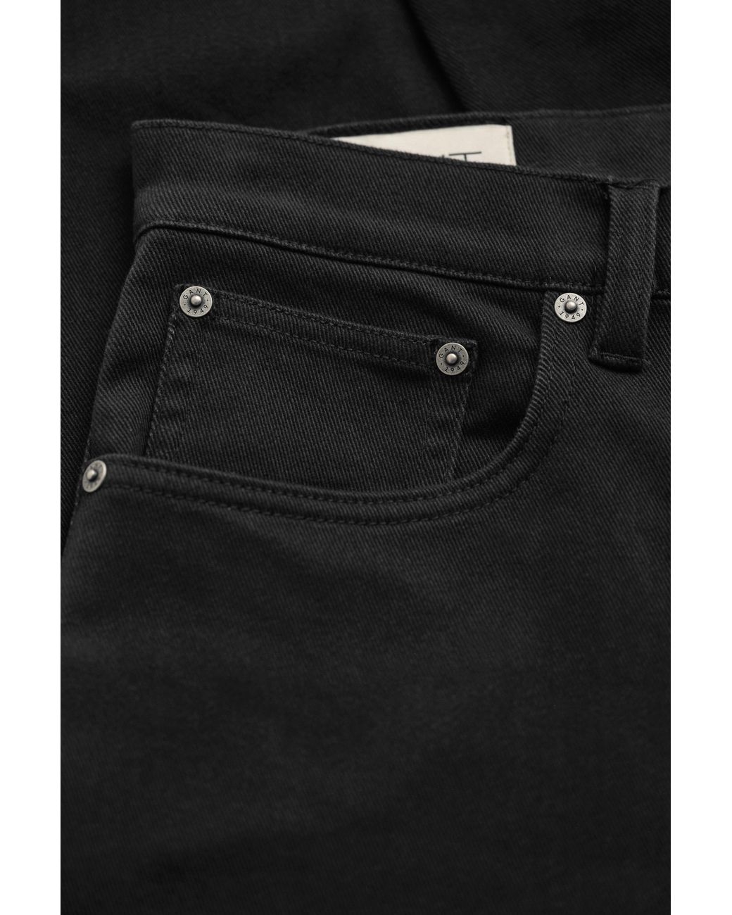 Gant Black Regular Fit Twill Jeans for men