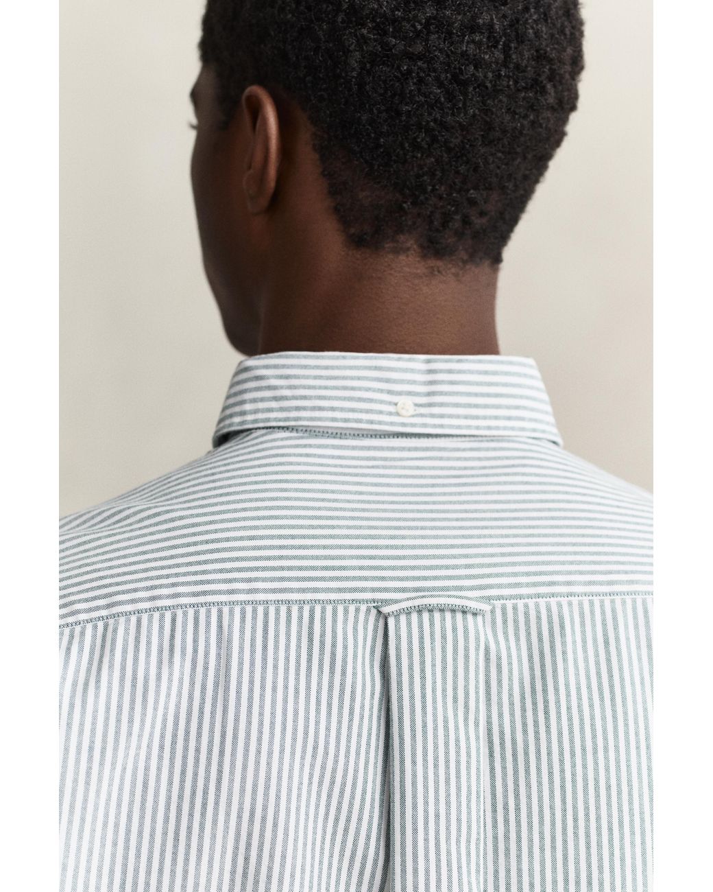 Gant Gray Classic Regular Striped Oxford Shirt for men