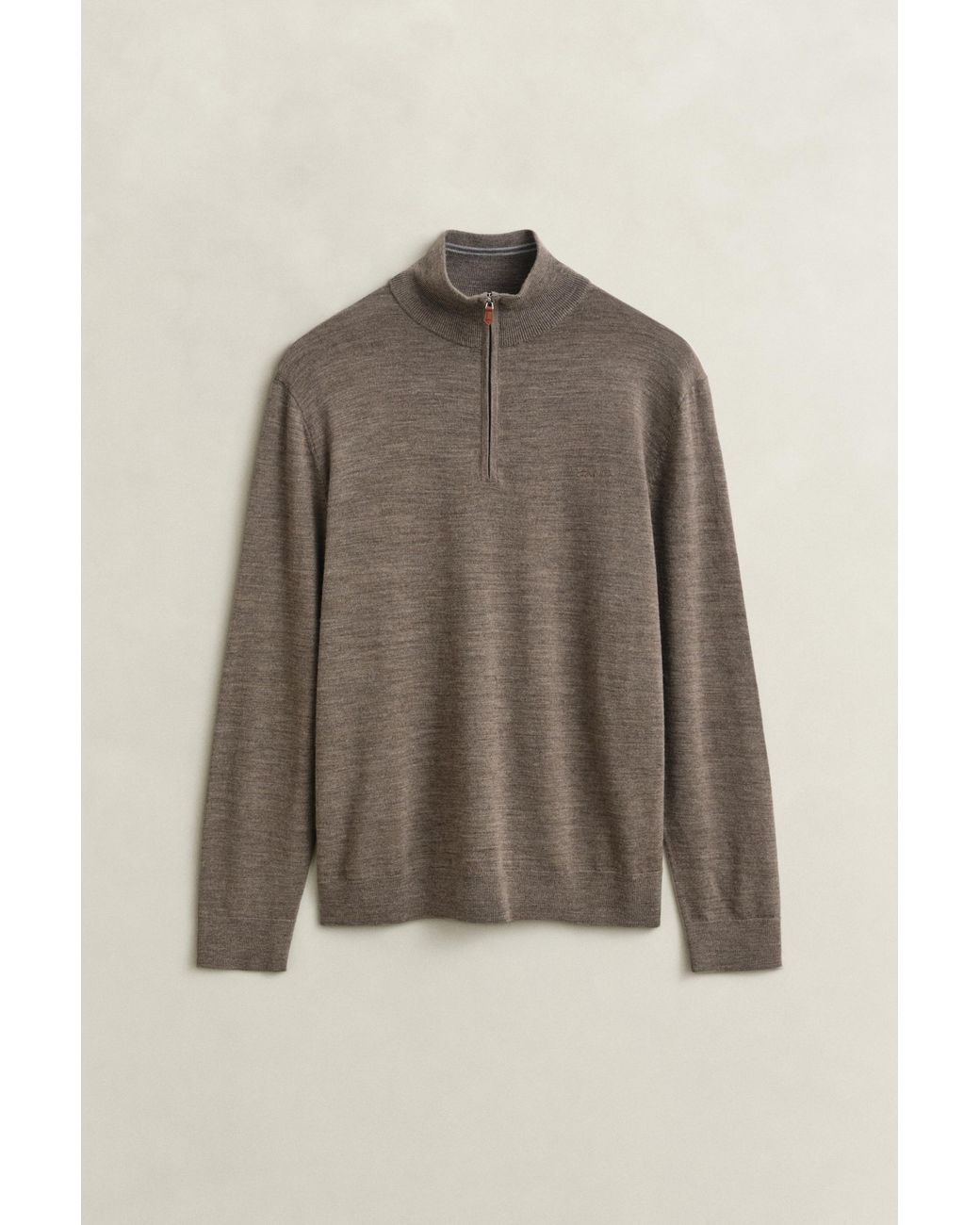 Gant Multicolor Merino Wool Half-Zip Sweater for men