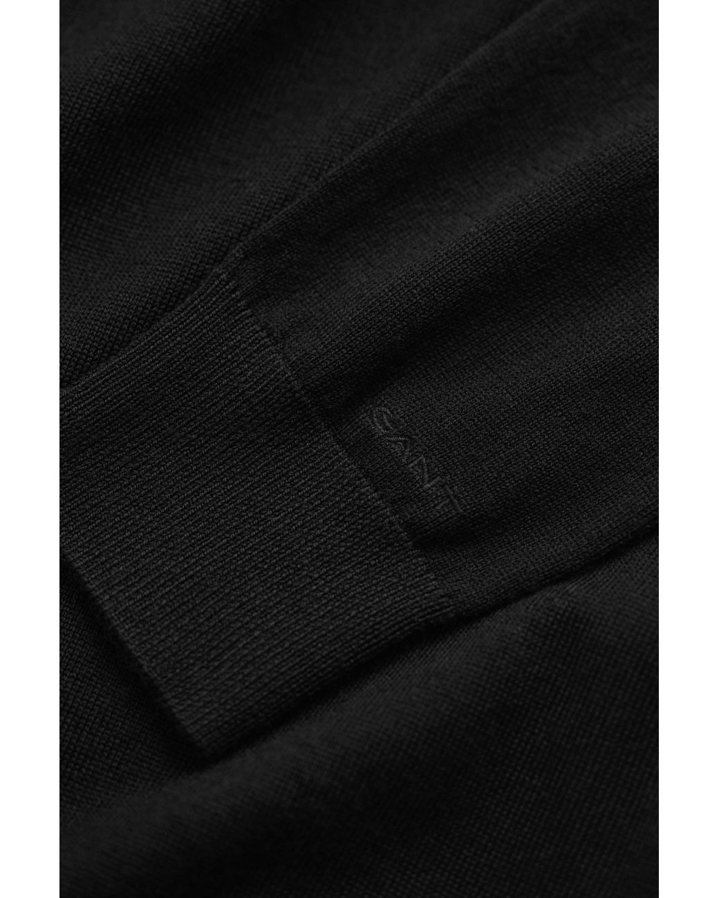 Gant Black Extra Fine Merino Wool Crew Neck Sweater