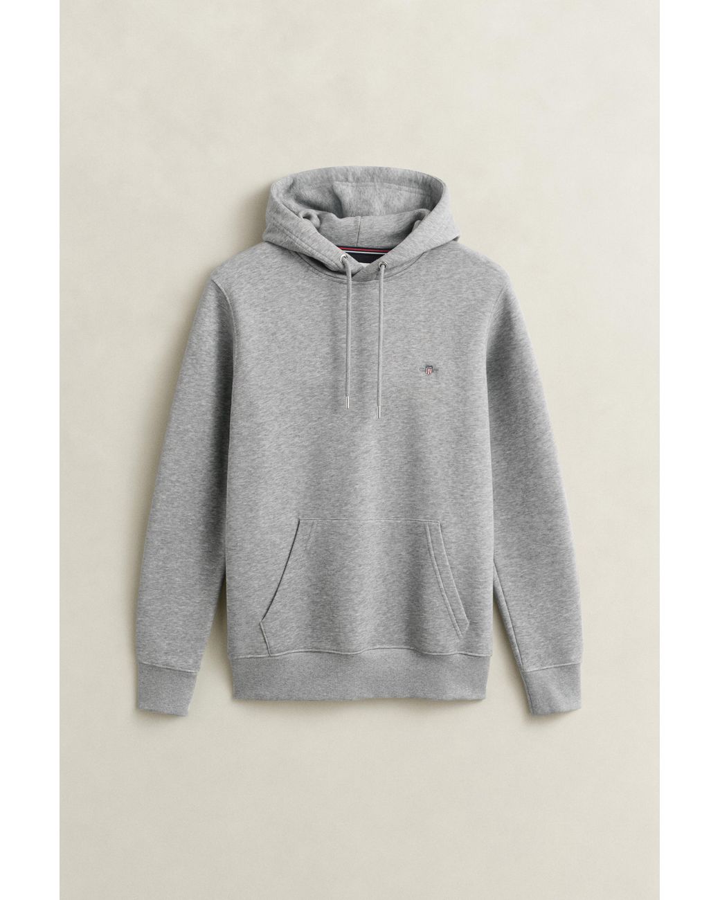 Gant Gray Shield Hoodie Melange for men
