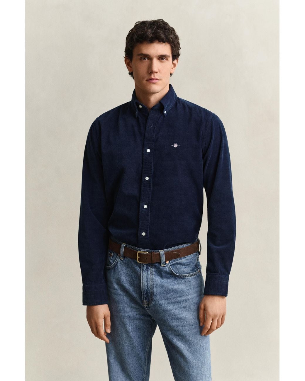 Gant Blue Corduroy Shirt for men