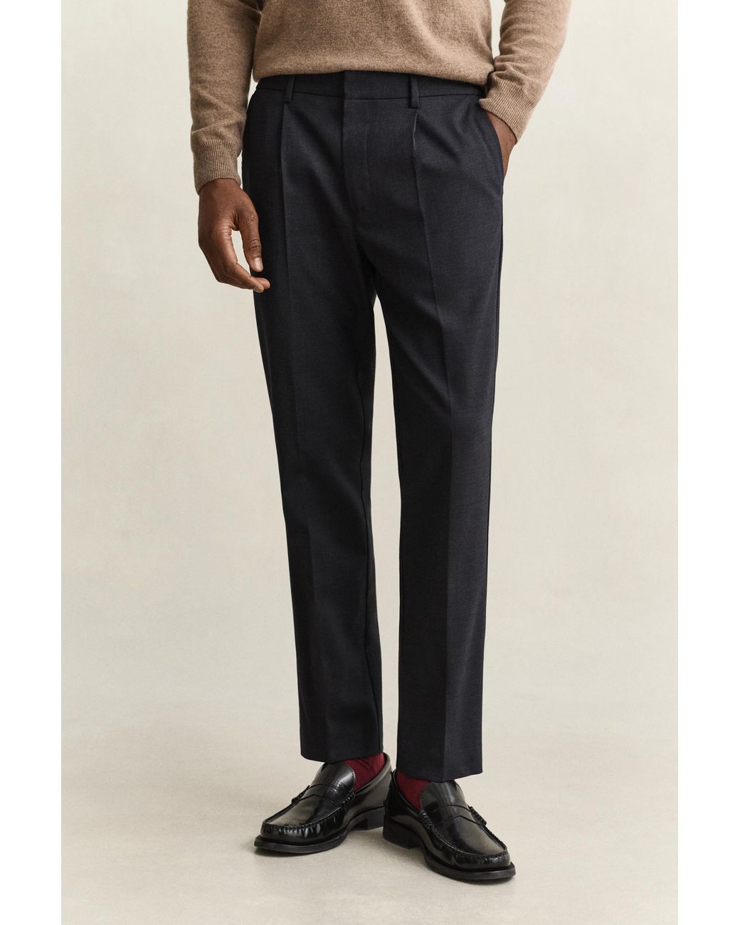 Gant Natural Tapered Wool Pants for men