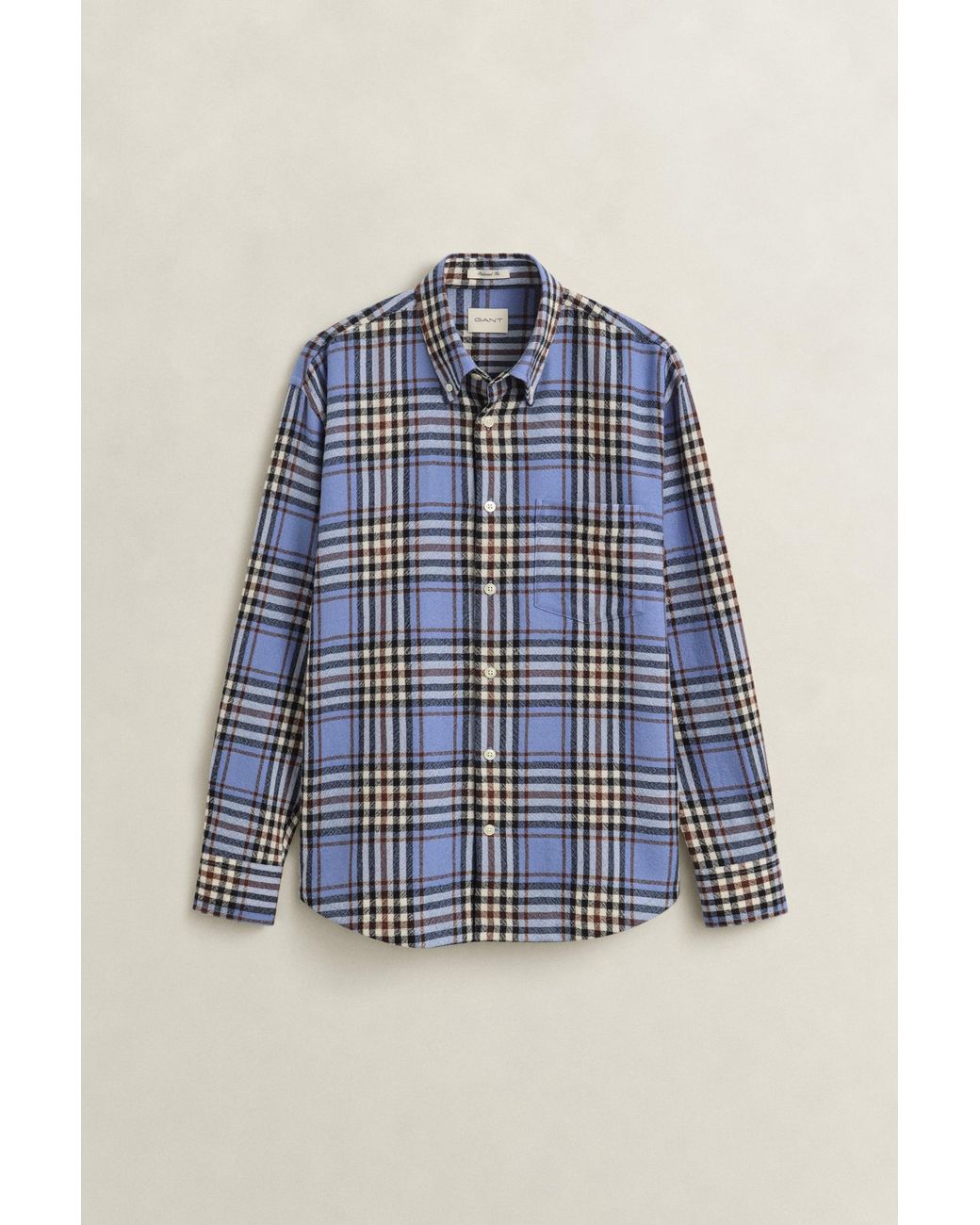 Gant Blue Pinnacle Wool Shirt Clear Sky for men