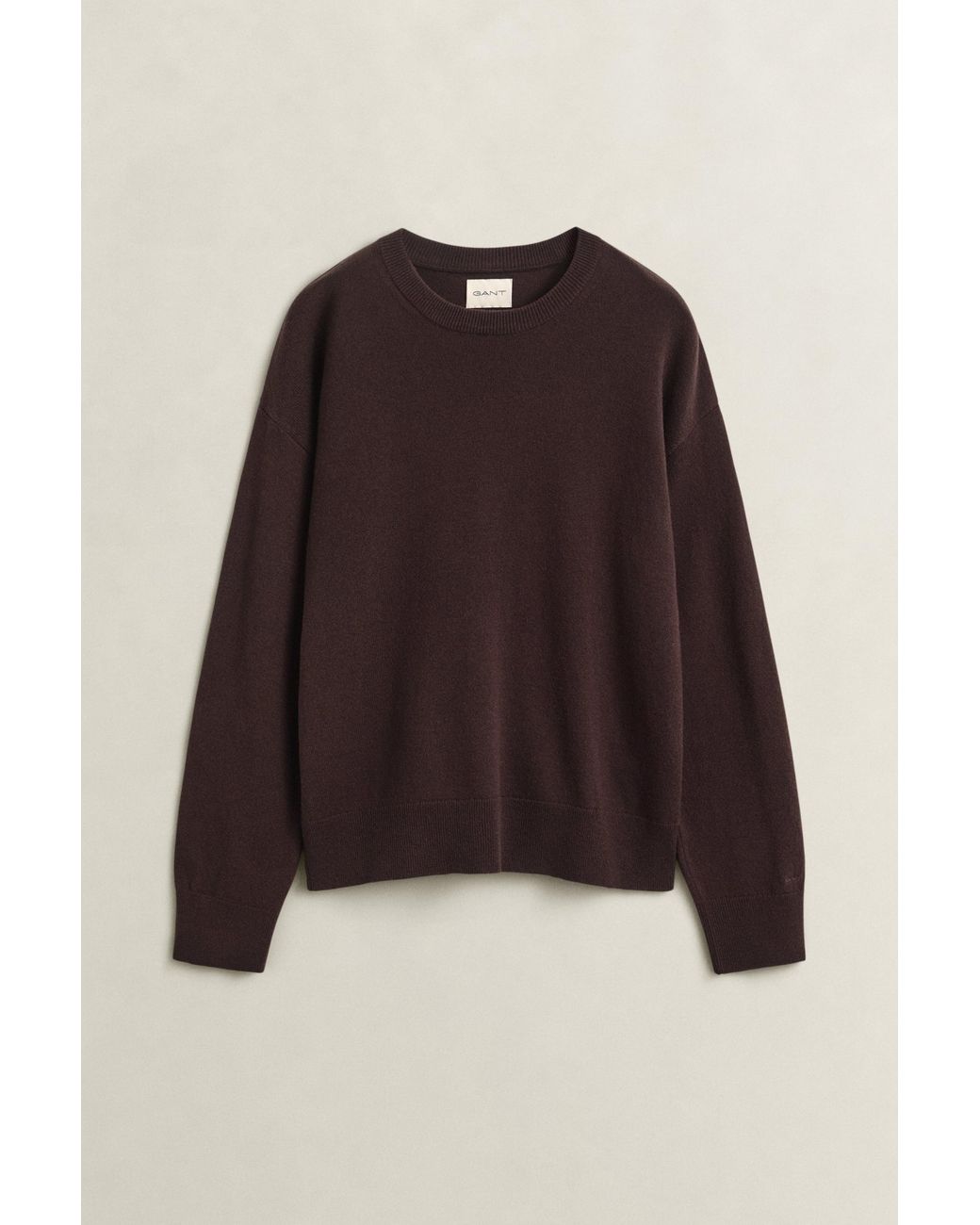 Gant Blue Superfine Lambswool Crew Neck Sweater Deep