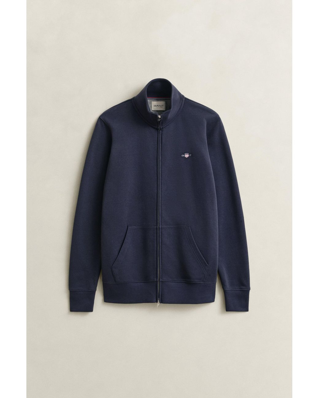 Gant Blue Shield Zip Sweatshirt for men