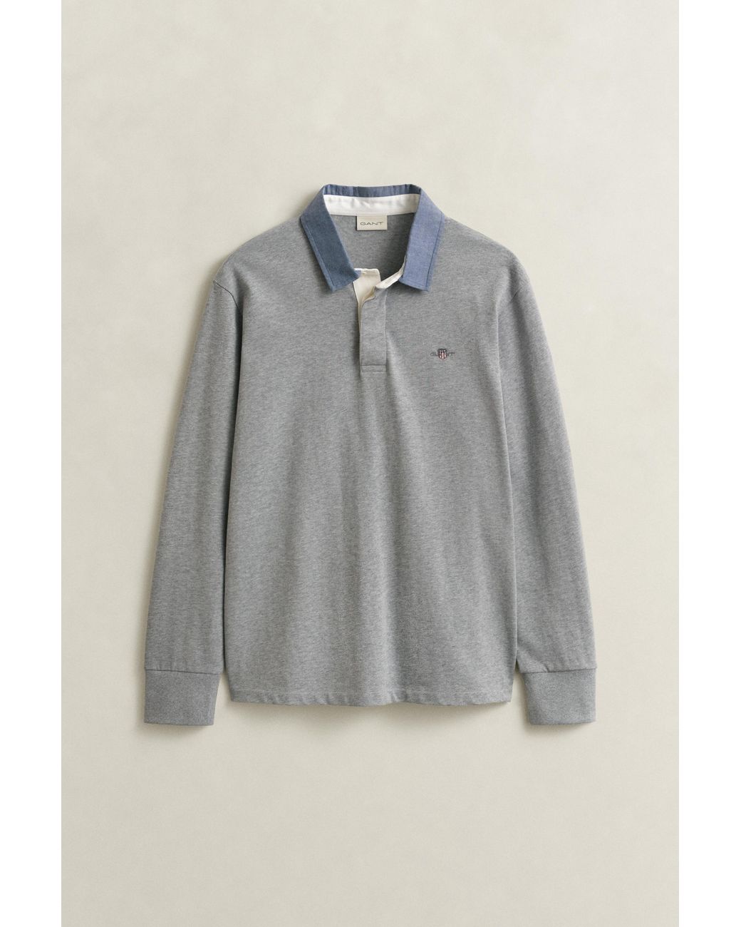 Gant Blue Classic Heavy Rugger Melange for men