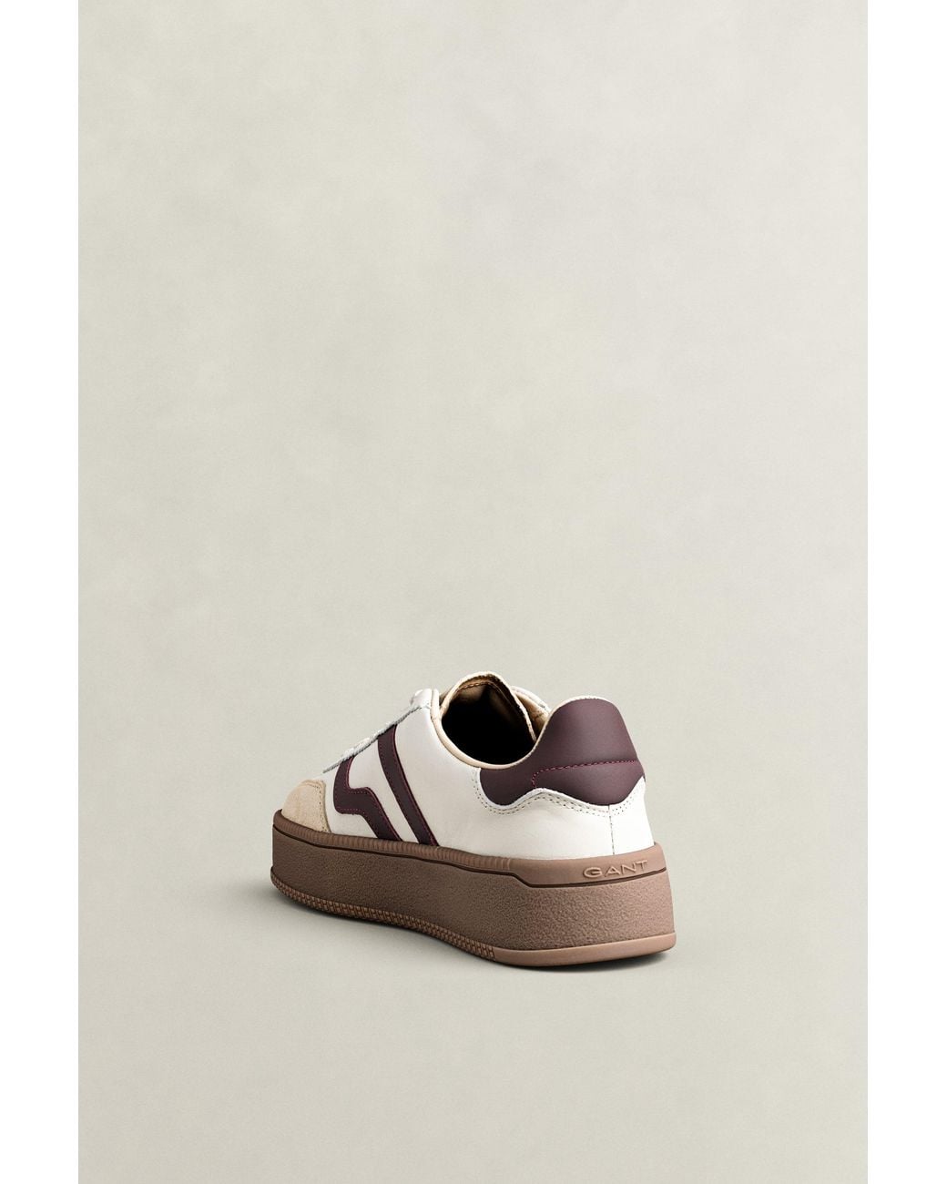 Gant White Cuzmani Leather Sneakers Eggshell
