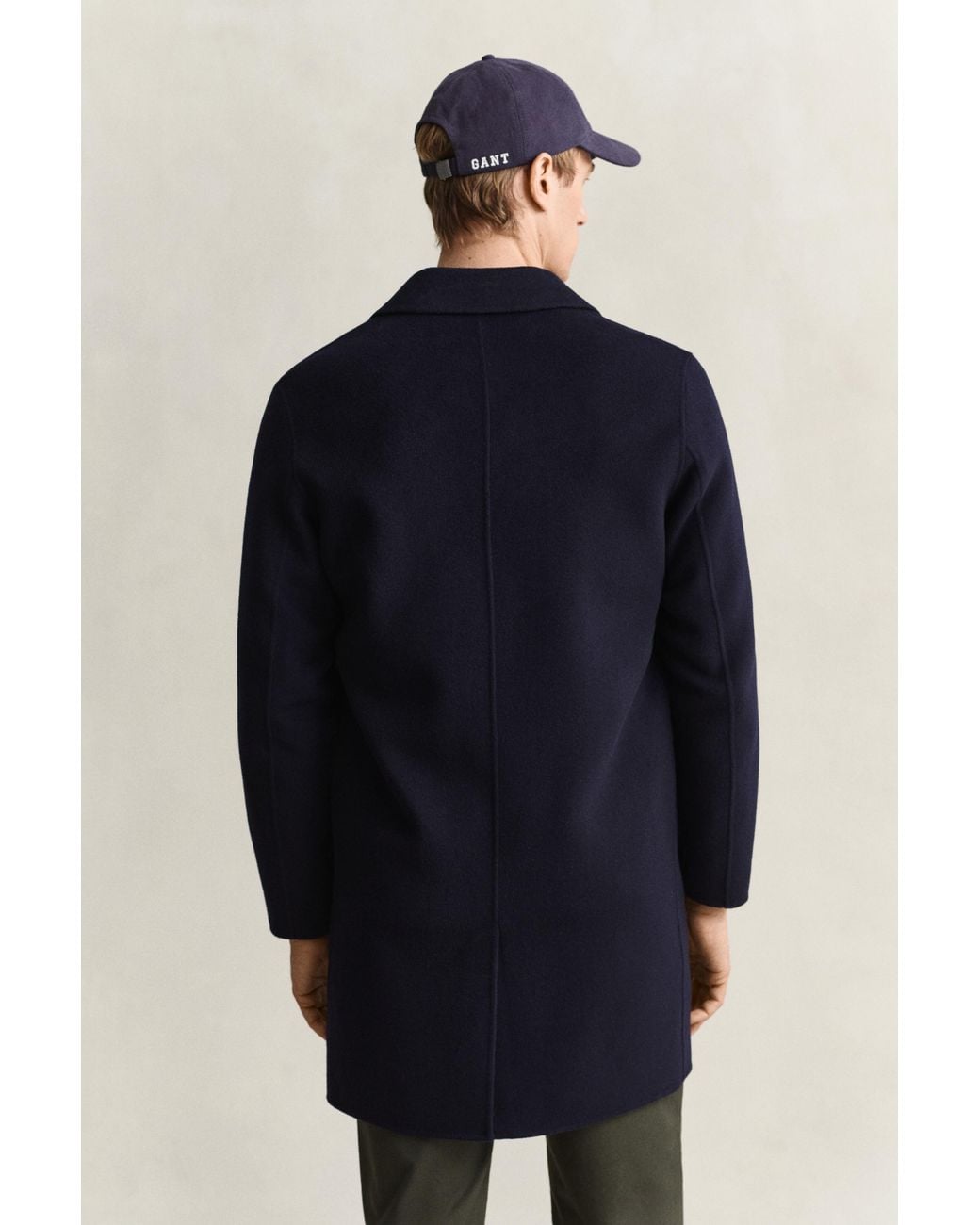 Gant Blue Handstitched Top Coat Evening for men