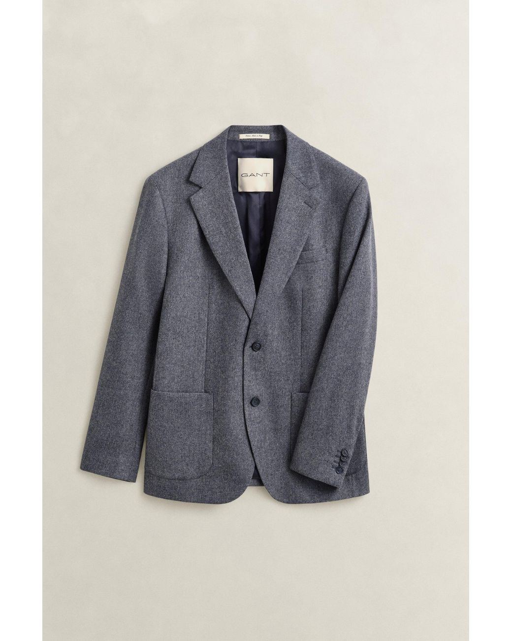 Gant Gray Wool Herringbone Suit Jacket Persian for men