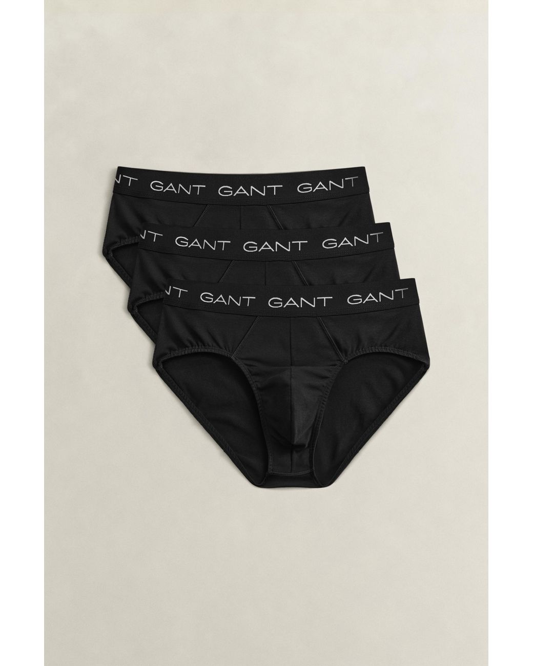 Gant Black 3-Pack Briefs for men
