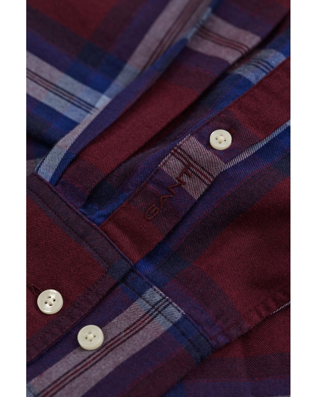 Gant Blue Relaxed Flannel Shirt