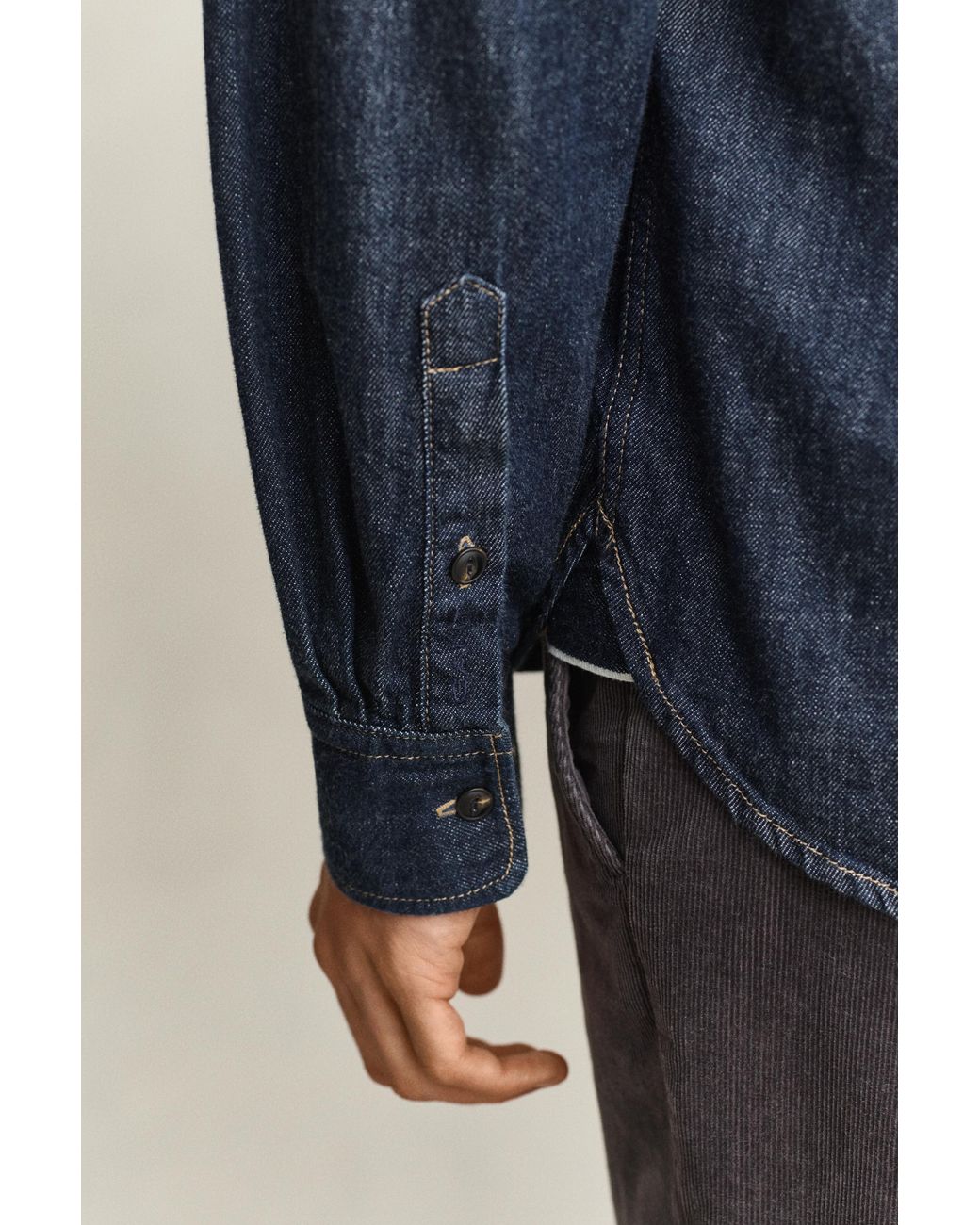 Gant Blue Denim Selvedge Shirt Dark for men
