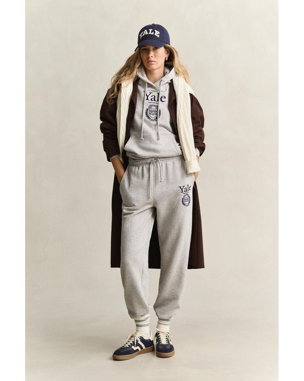 Gant Gray X Yale Graphic Sweatpants Melange