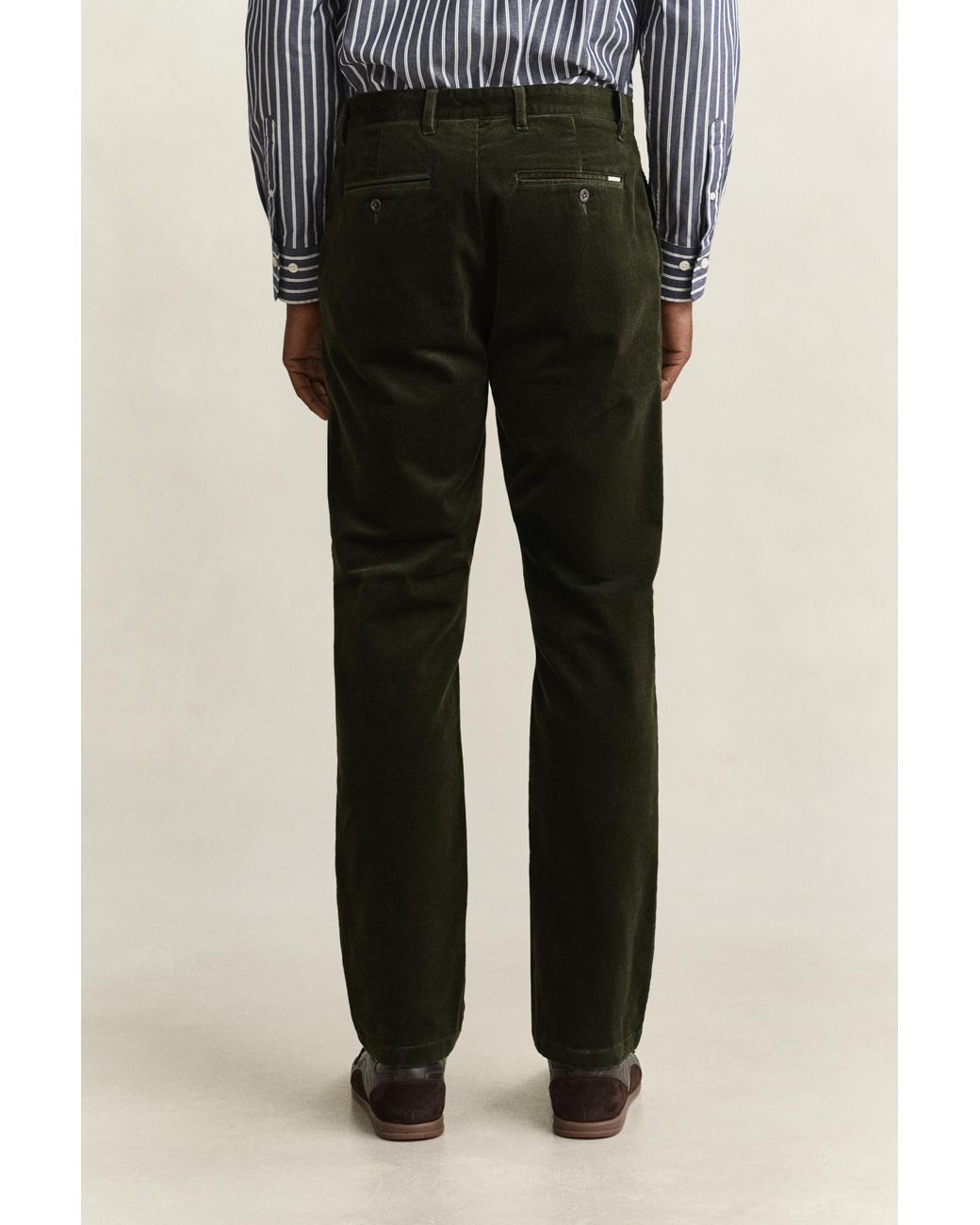 Gant Green Regular Corduroy Chinos Dark Moss for men