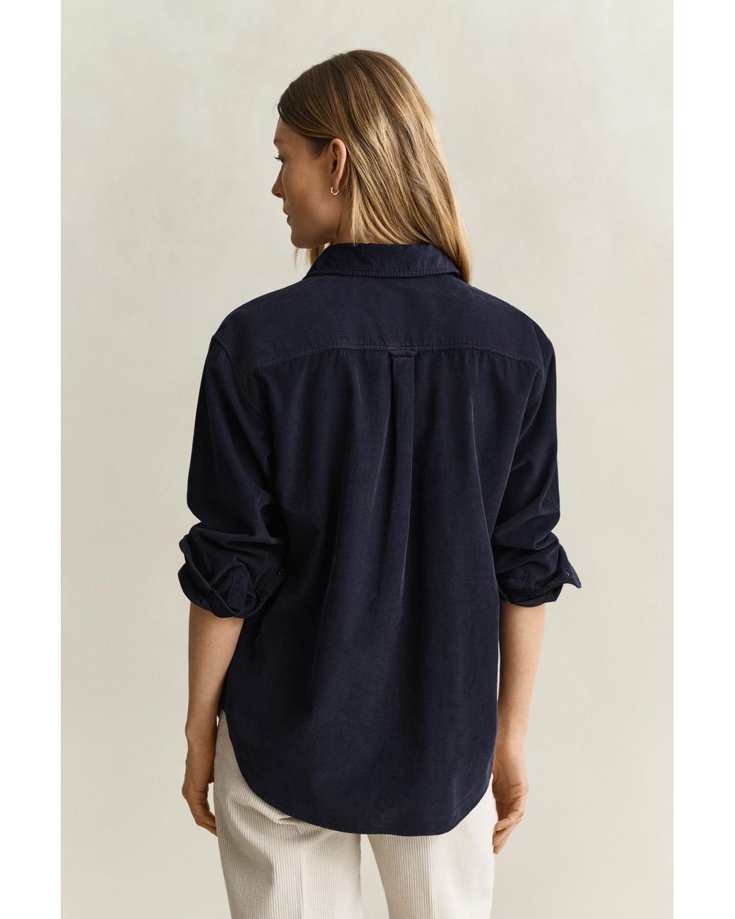 Gant Blue Relaxed Corduroy Shirt Evening