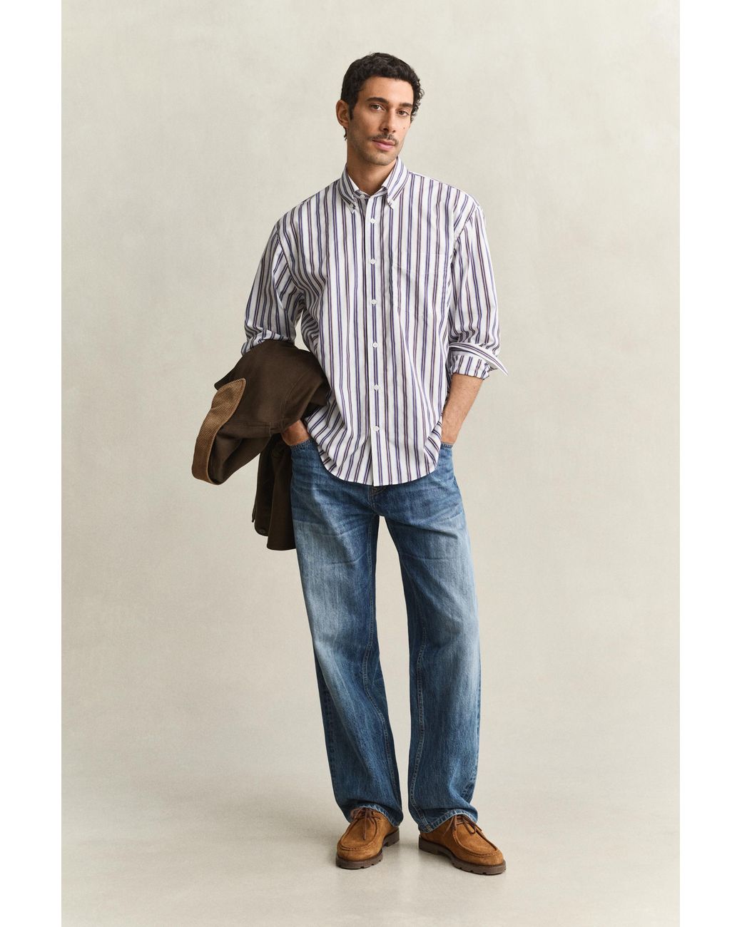 Gant White Pinnacle Poplin Shirt for men