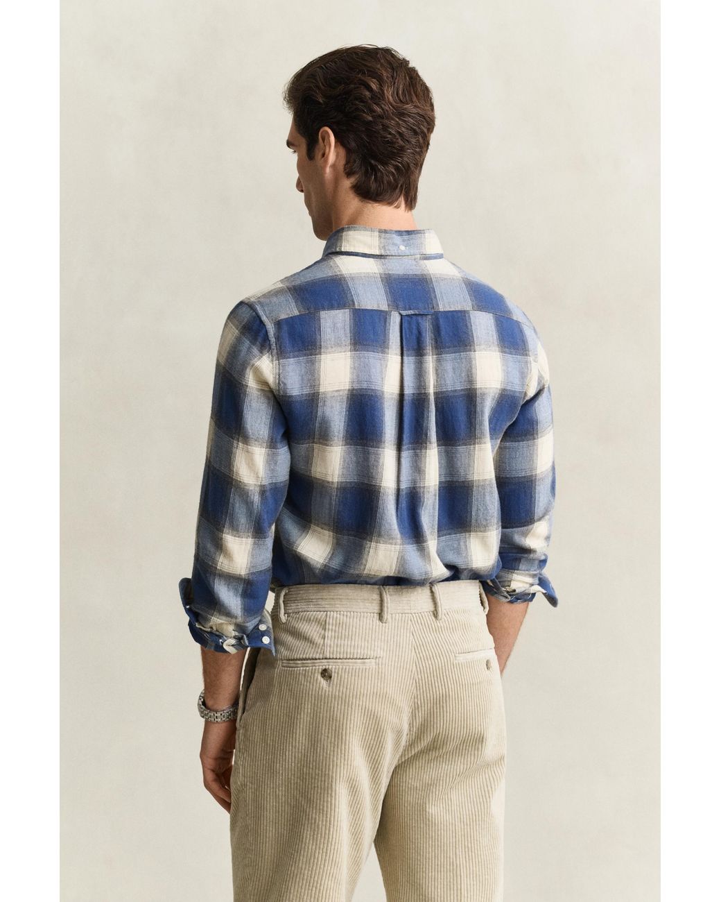 Gant Blue Checked Windblown Flannel Shirt for men