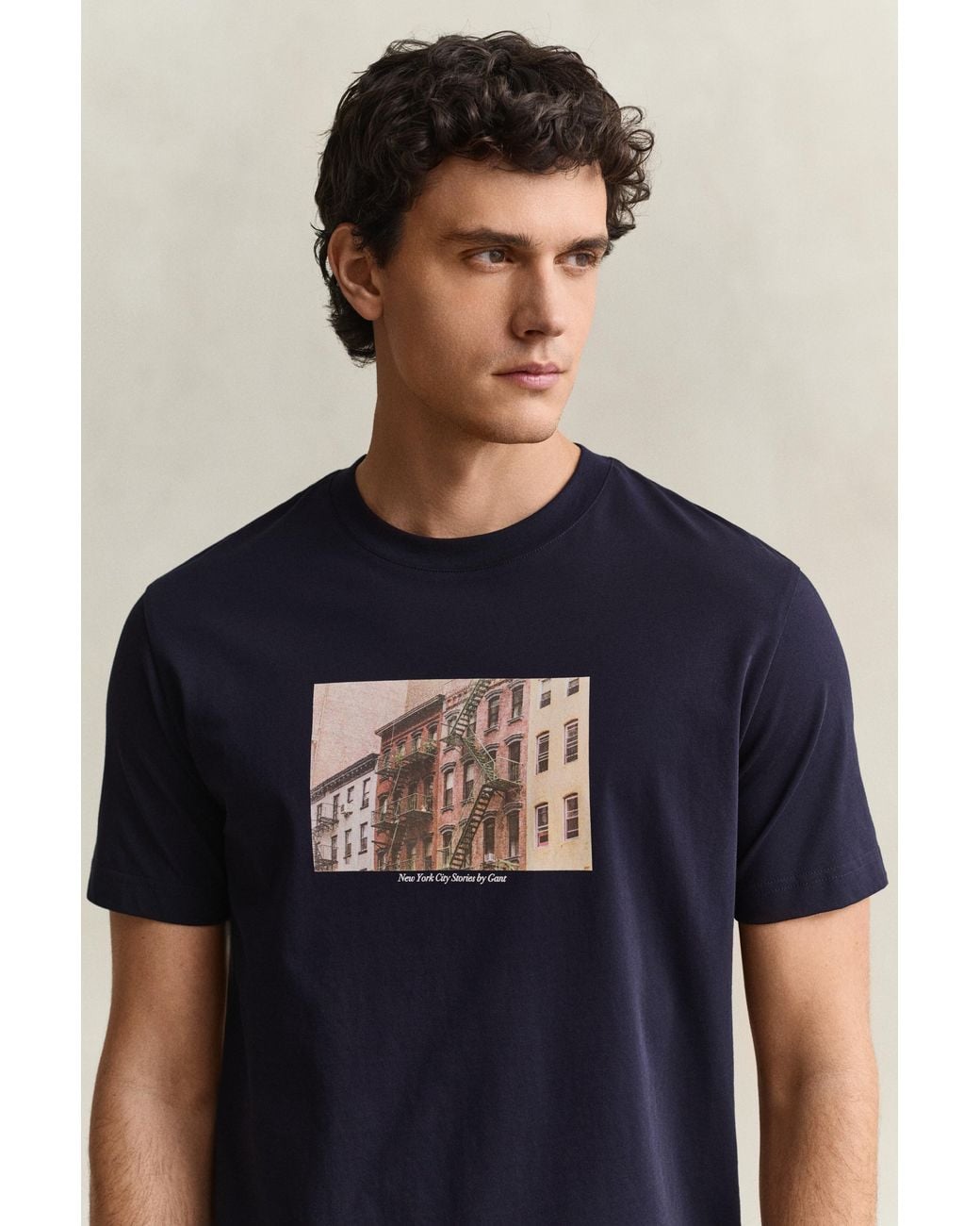 Gant Blue Seasonal Graphic T-Shirt Evening for men