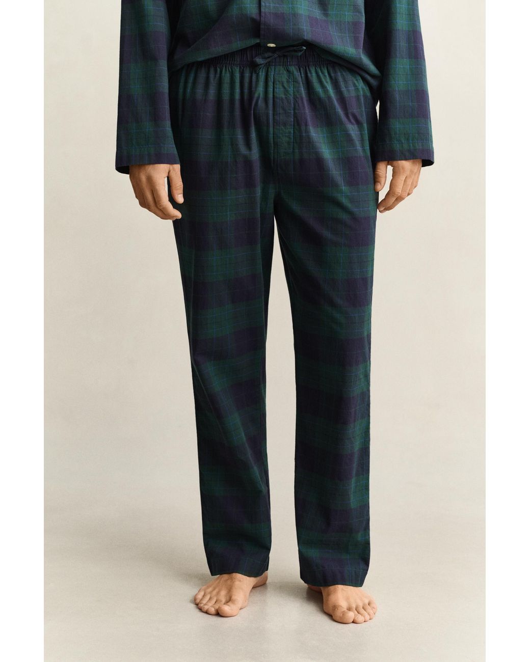 Gant Blue Checked Pajama Set Gift Box Tartan for men
