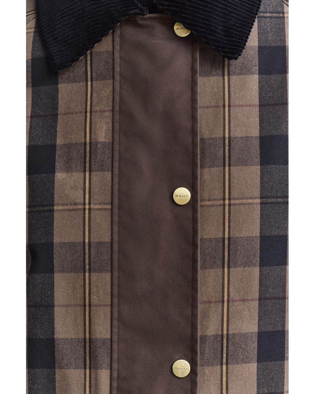Gant Brown Check Waxed Jacket