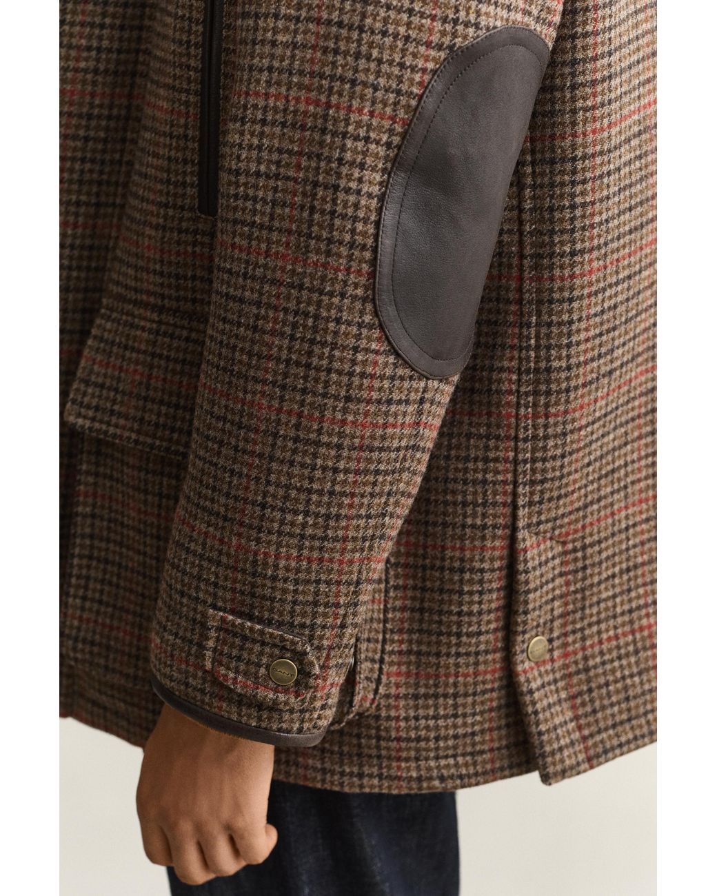 Gant Brown British Tweed Decker Jacket Dark Moss for men