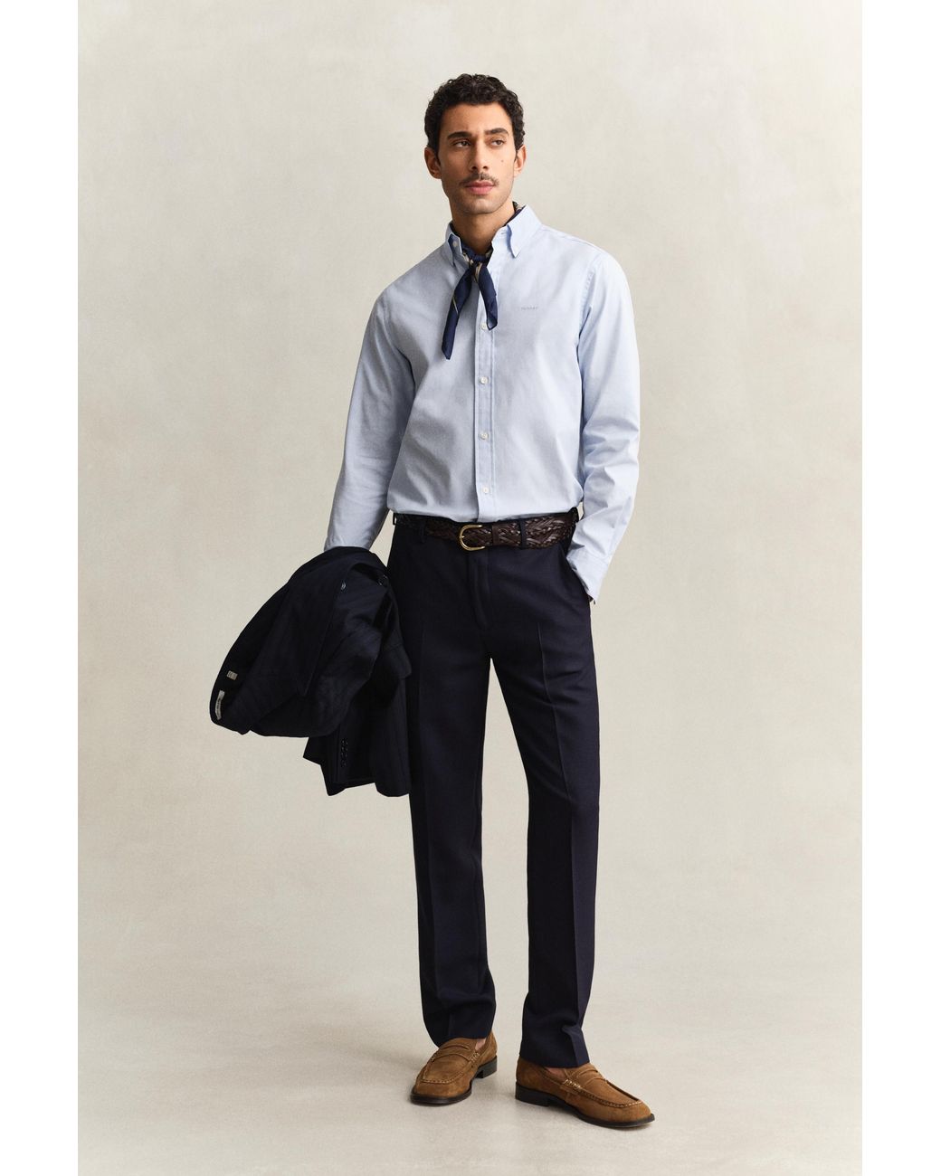 Gant Blue Pinpoint Oxford Shirt for men