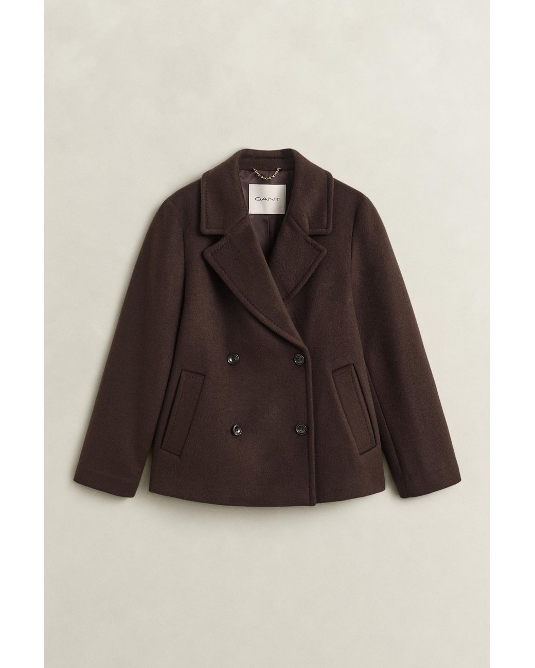 Gant Blue Wool Blend Peacoat Deep