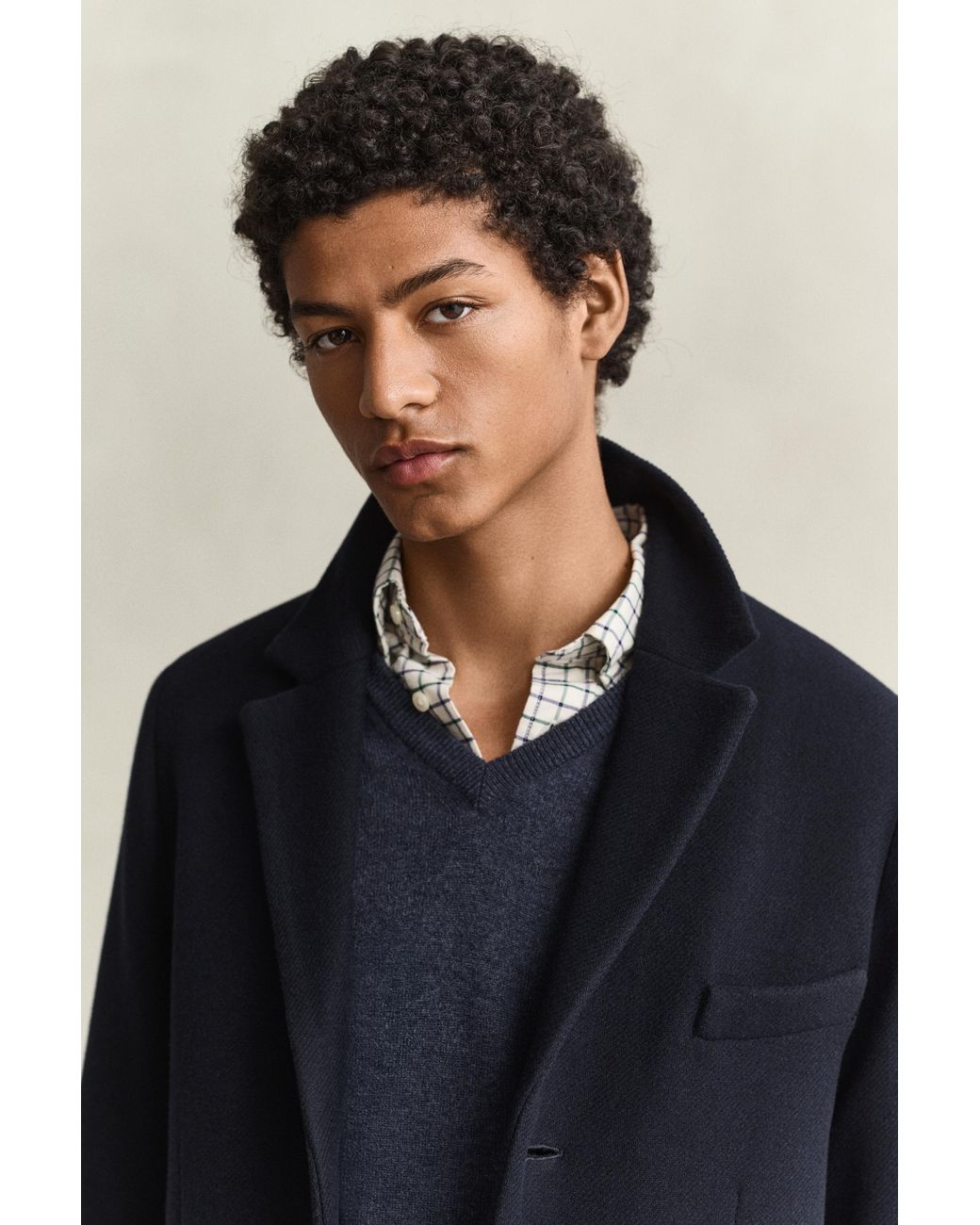 Gant Blue Wool Coat Evening for men