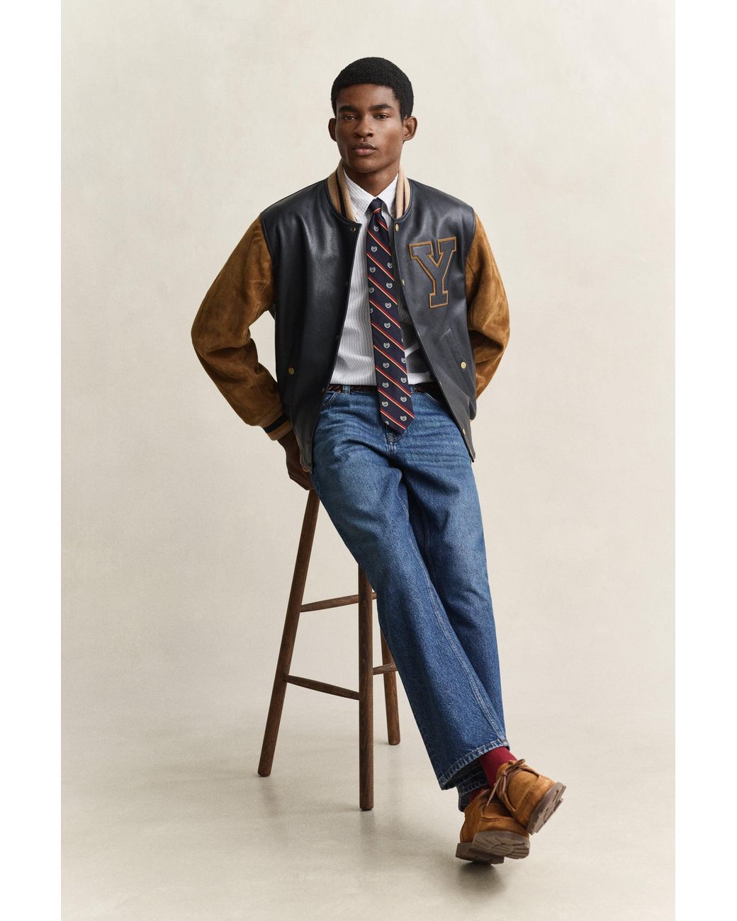 Gant Blue X Yale Varsity Jacket for men