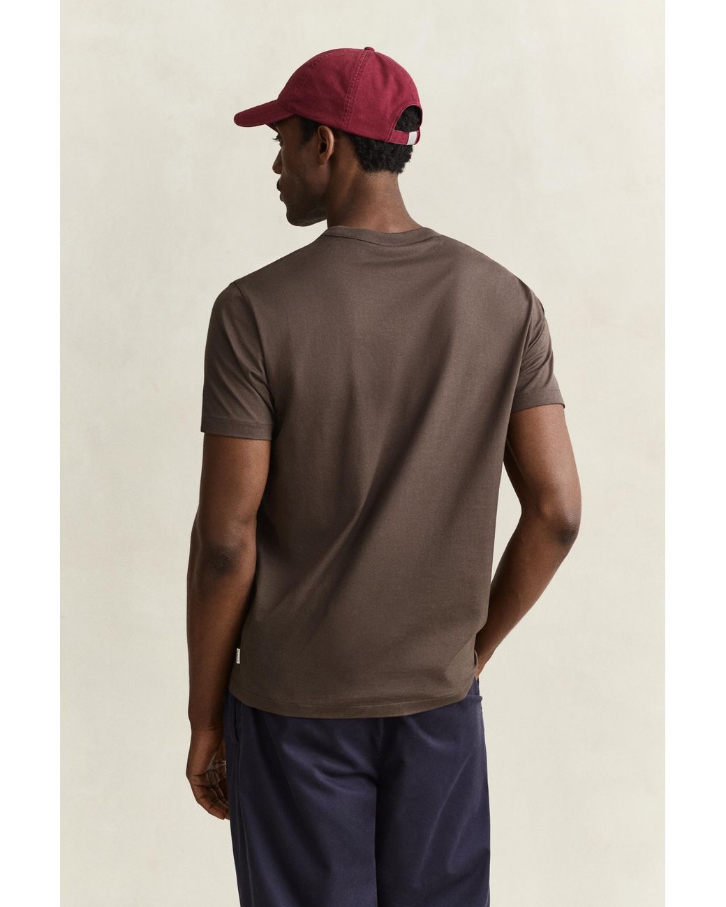 Gant Brown Pima Cotton T-Shirt for men