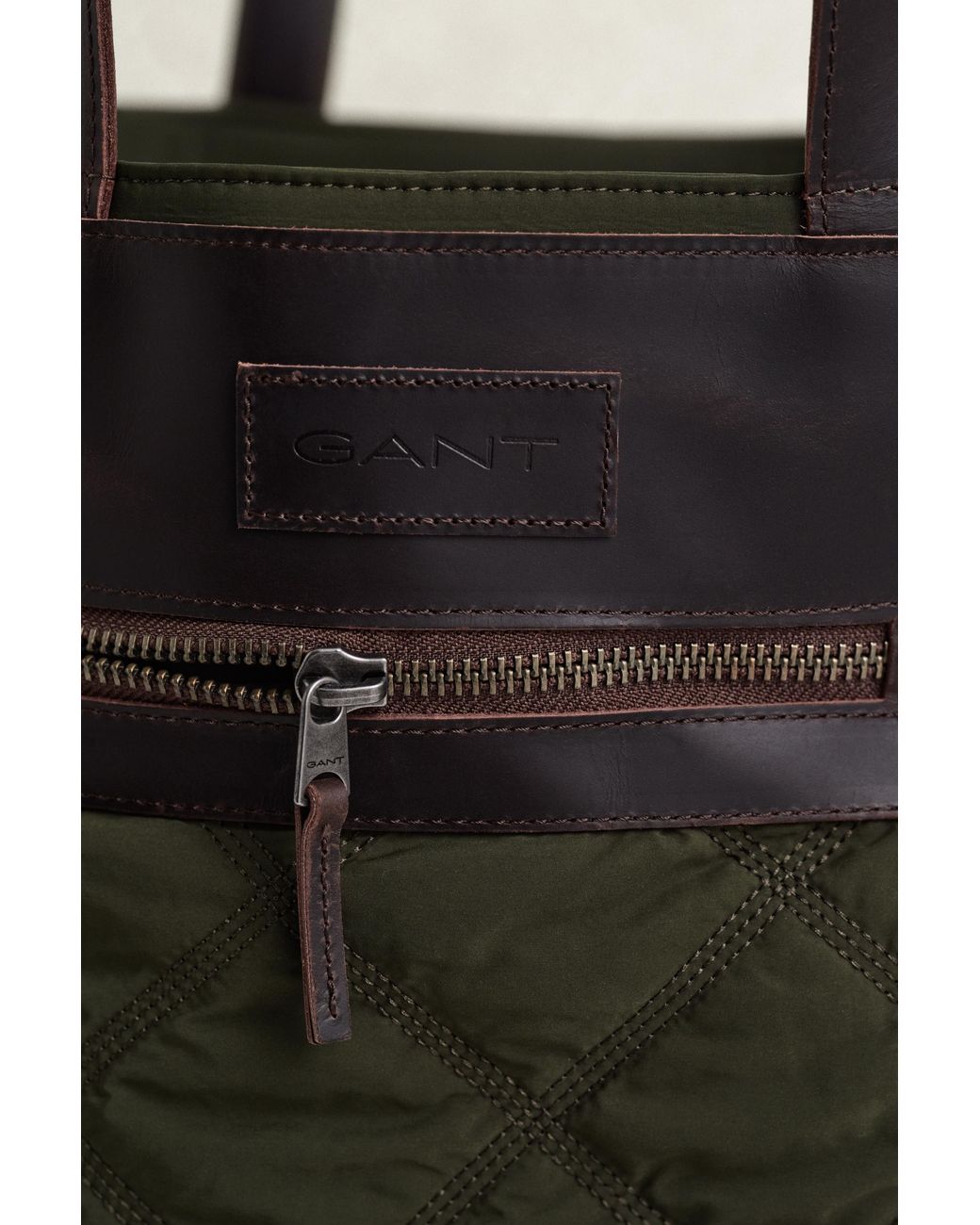 Gant Green Quilted Tote Bag Dark Moss for men