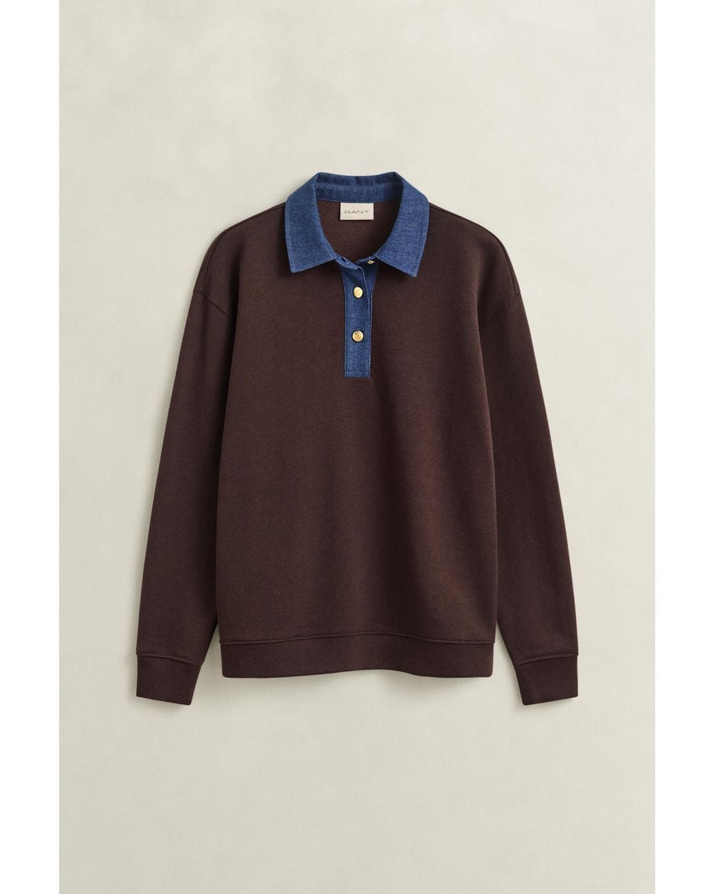Gant Blue Denim Collared Heavy Rugger Deep