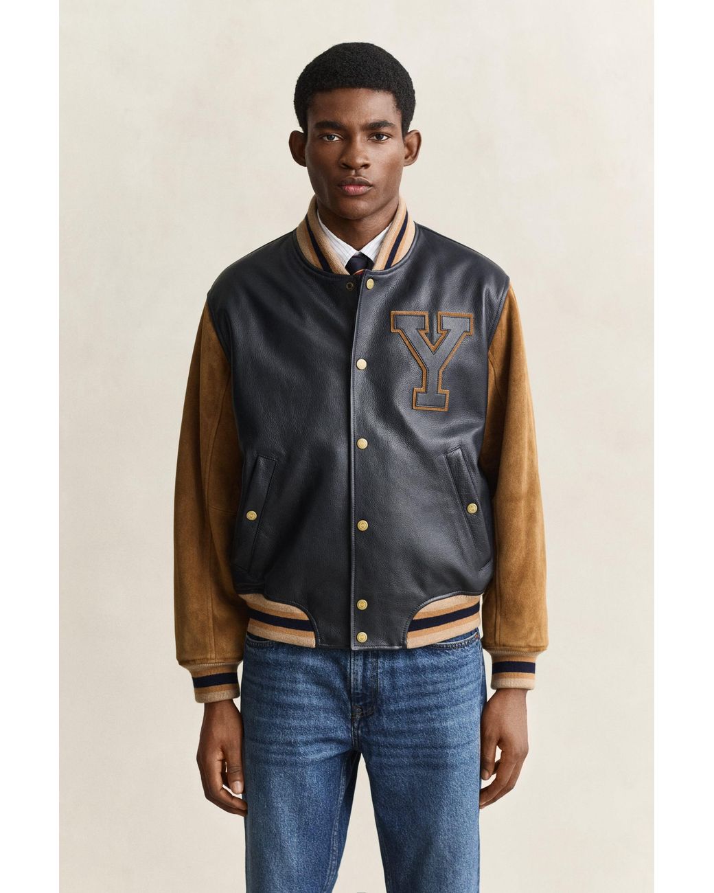 Gant Blue X Yale Varsity Jacket for men