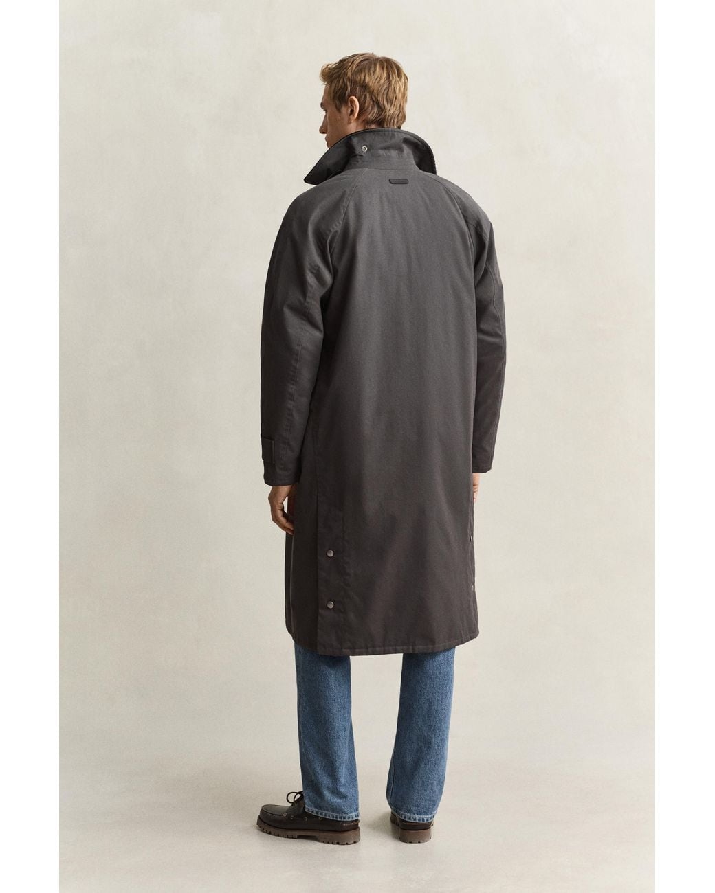 Gant Blue Waxed Barn Coat for men