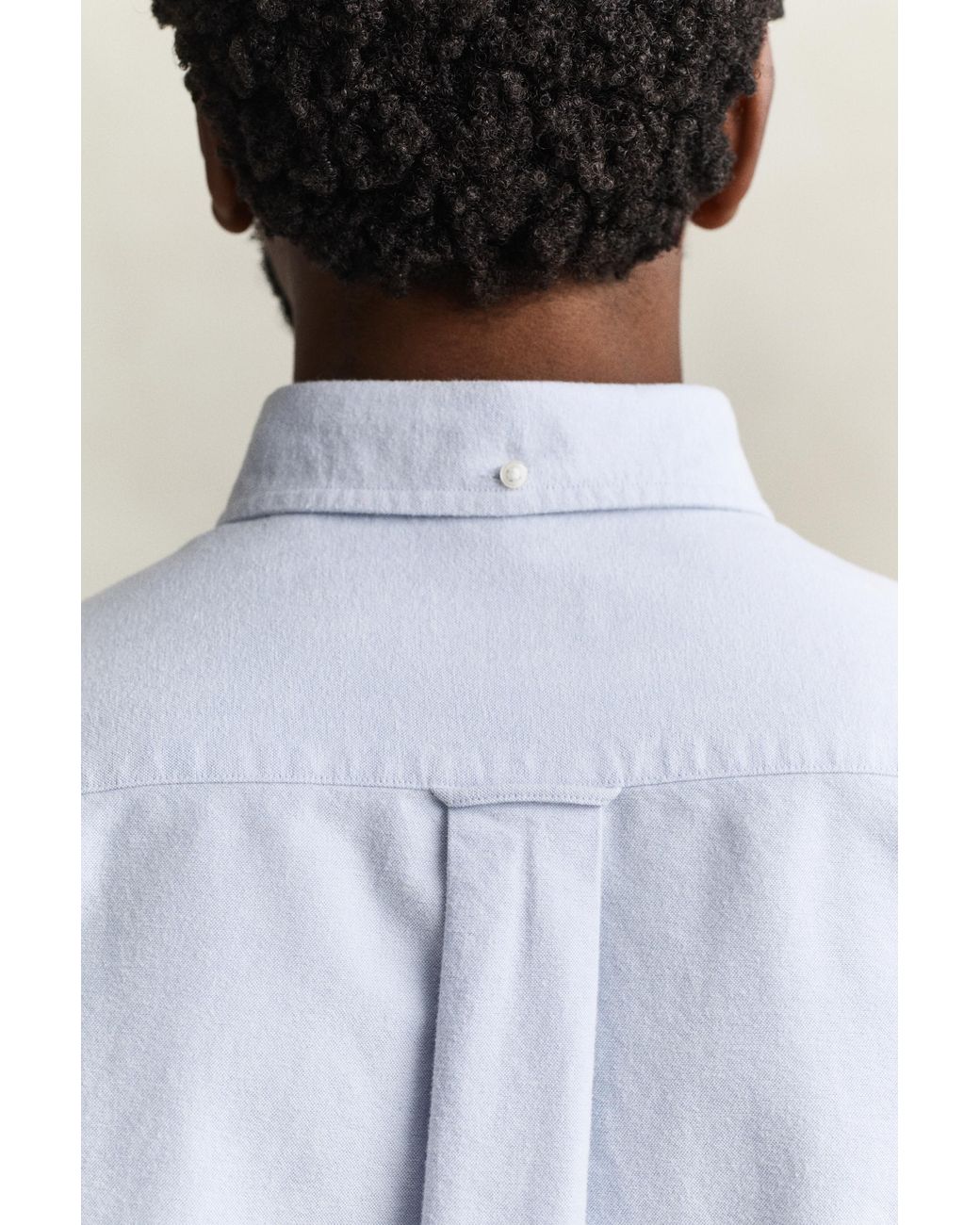 Gant White Brushed Oxford Shirt Clear Sky for men