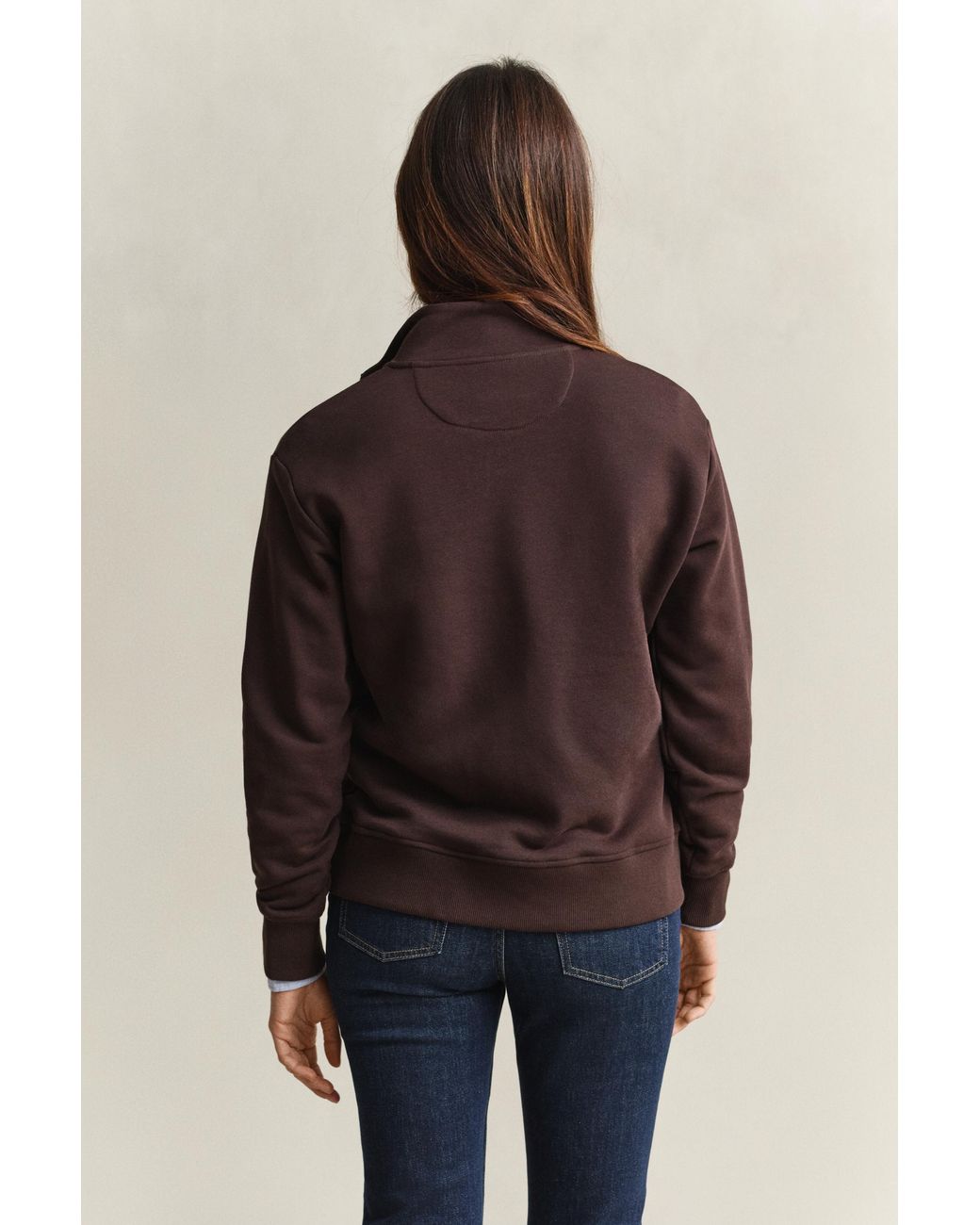 Gant Blue Shield Half Zip Sweatshirt Deep