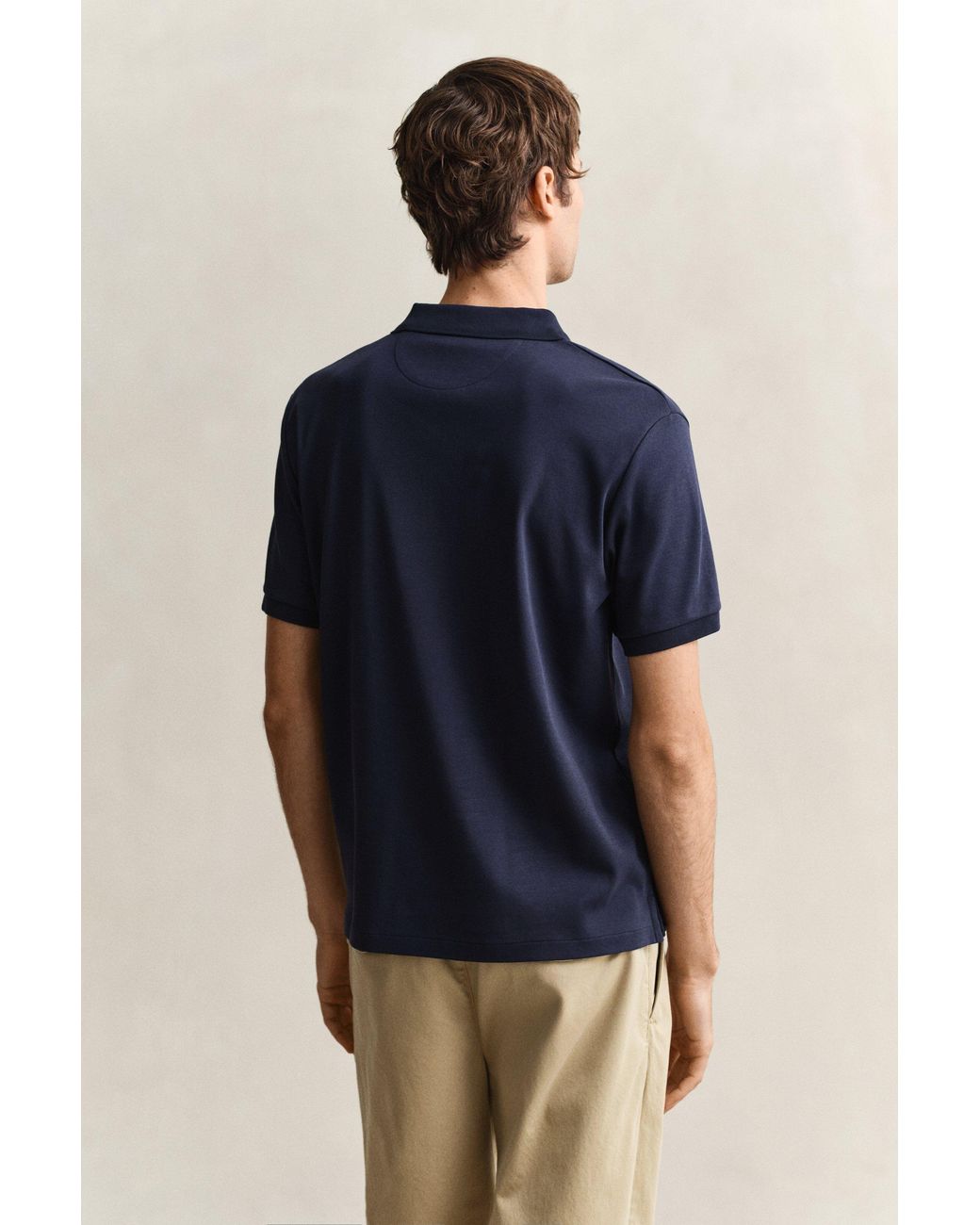 Gant Blue Interlock Polo Shirt Evening for men