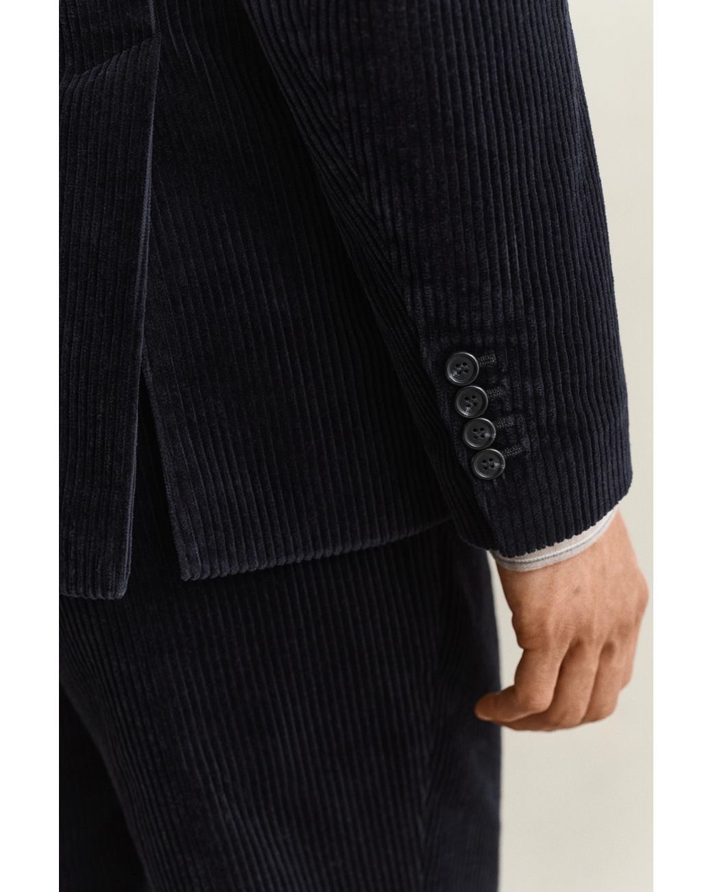 Gant Black Corduroy Suit Jacket Evening for men