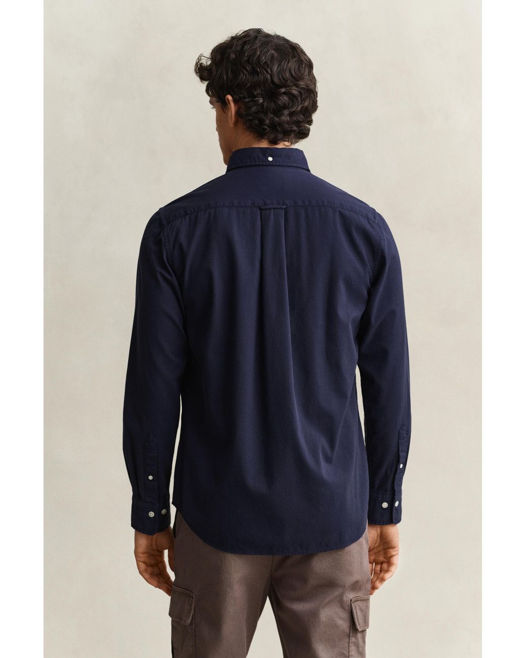 Gant Blue Regular Fit Garment-Dyed Twill Shirt for men