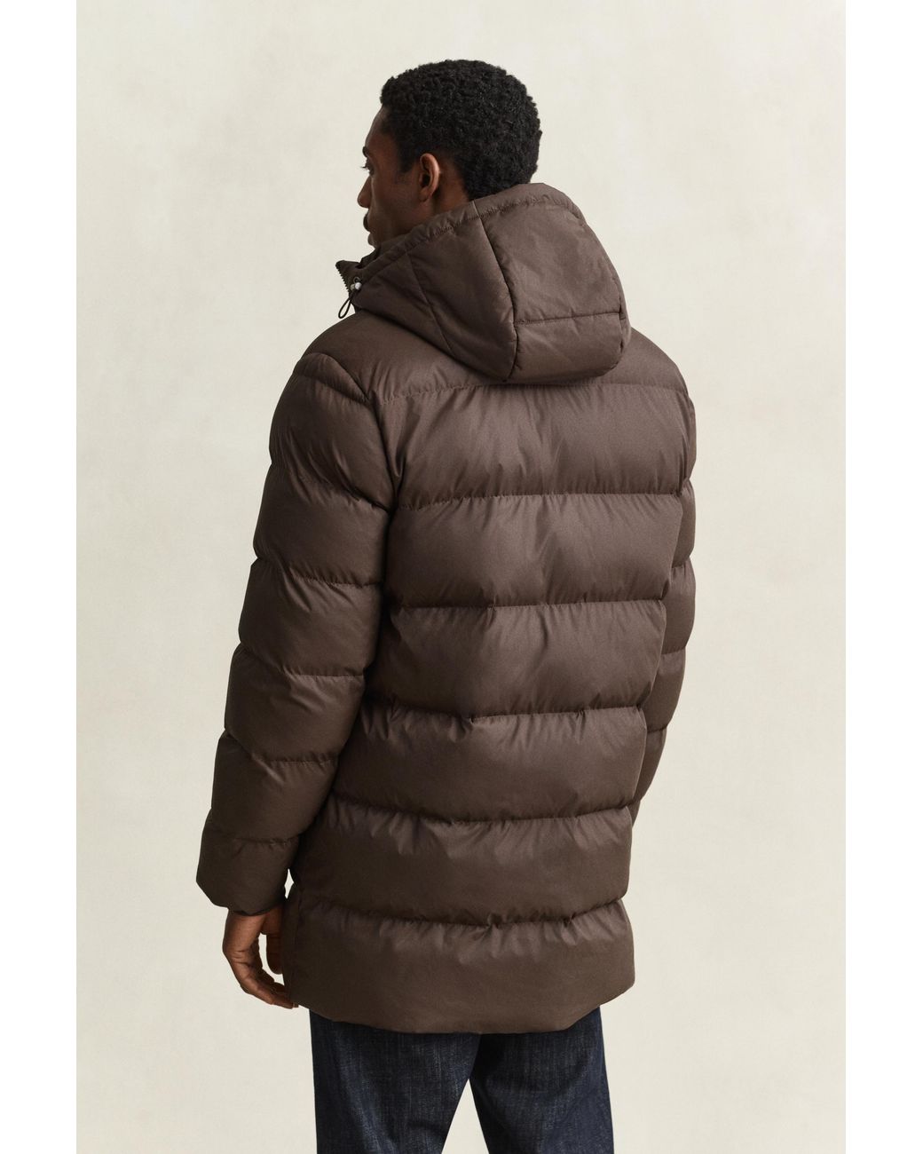 Gant Brown Active Cloud Mid Length Jacket for men