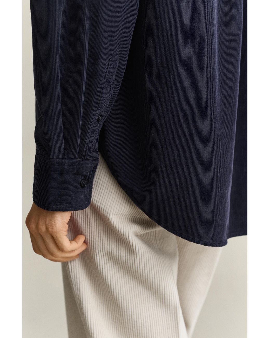 Gant Blue Relaxed Corduroy Shirt Evening
