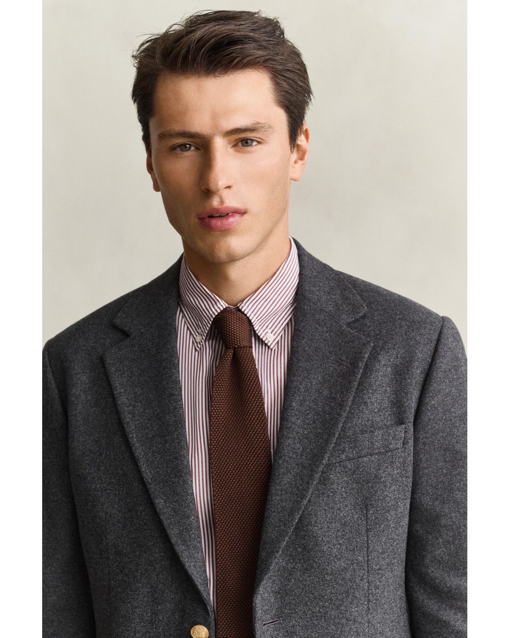 Gant Blue Classic Flannel Wool Club Blazer for men