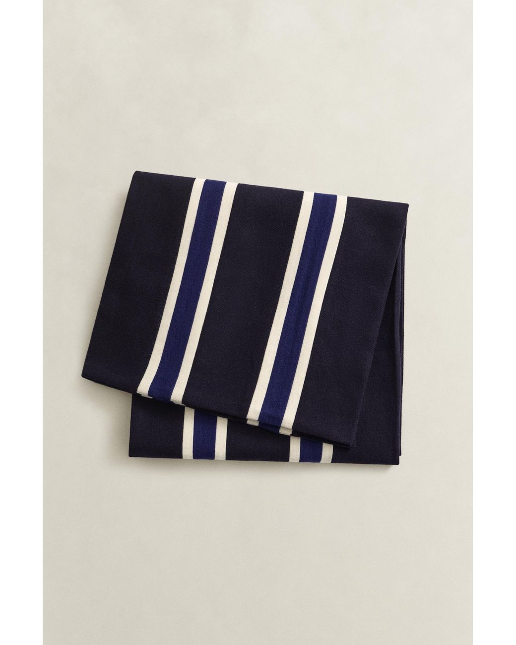 Gant Blue X Yale Striped Woven Scarf Marine for men