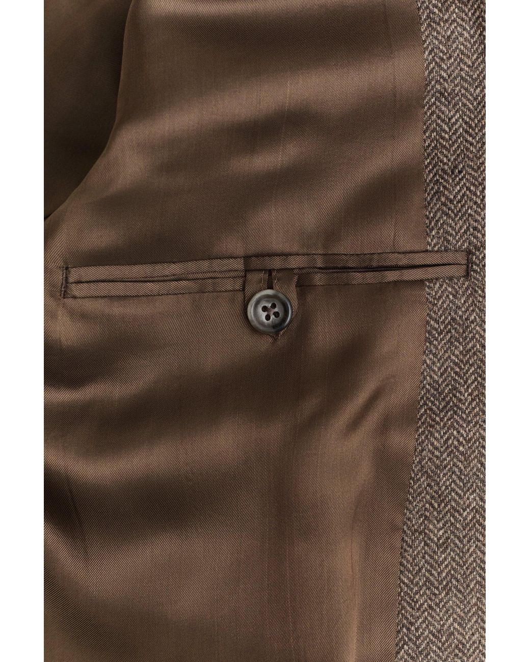 Gant Brown Wool Herringbone Suit Jacket for men
