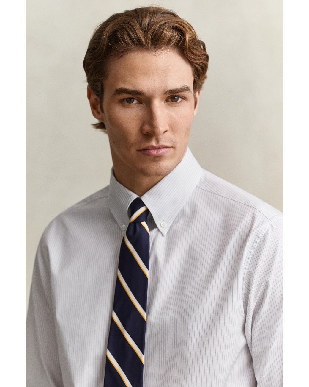 Gant Blue Striped Twill Dress Shirt for men