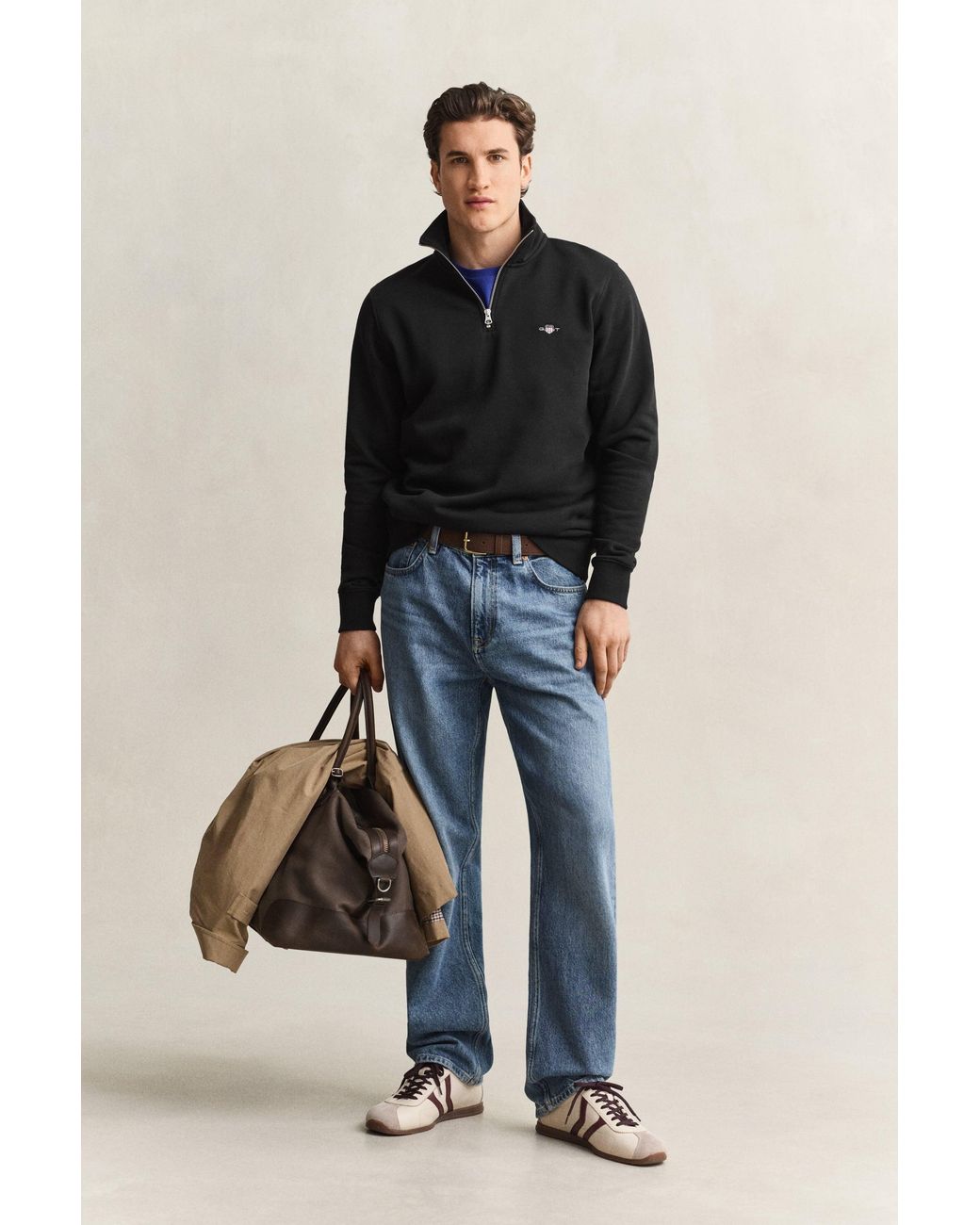 Gant Black Shield Half-Zip Sweatshirt for men