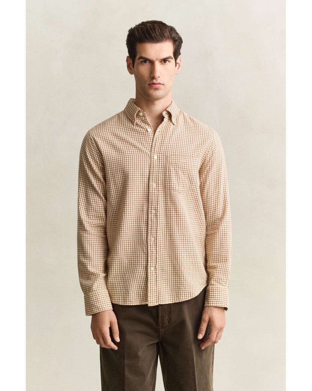 Gant Natural Checked Windblown Flannel Shirt for men