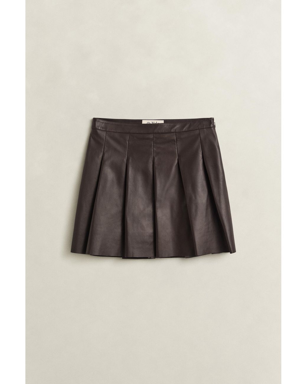 Gant Blue X Yale Pleated Leather Skirt Deep